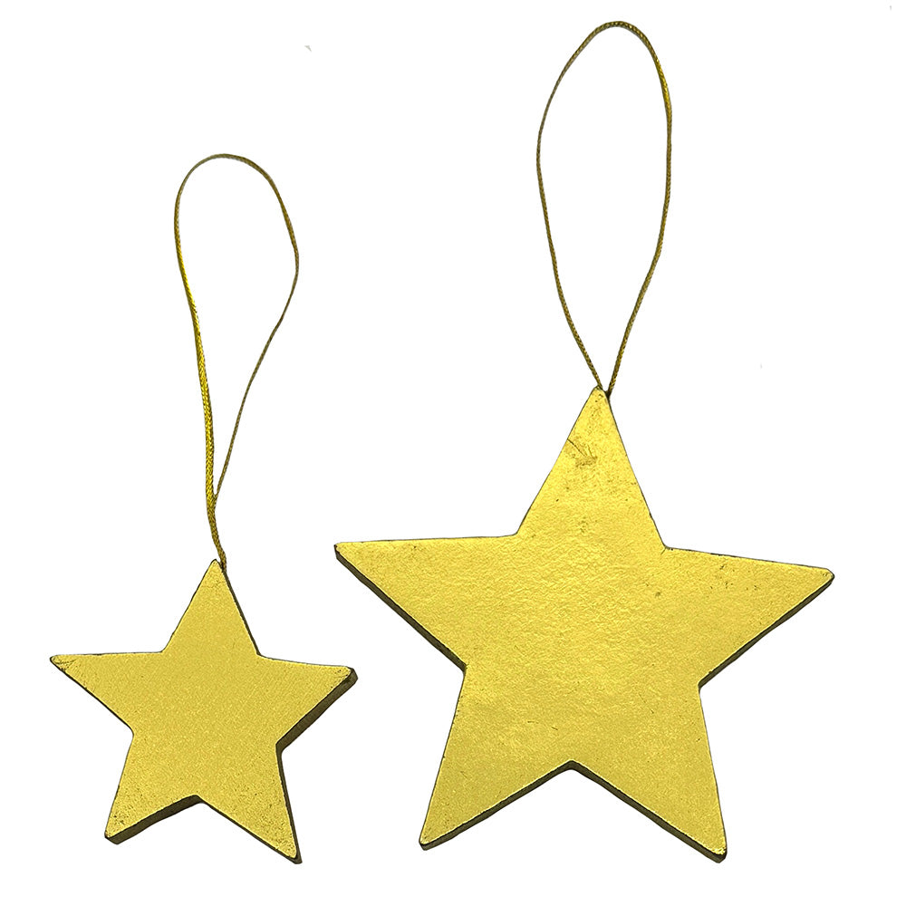 golden star decorations