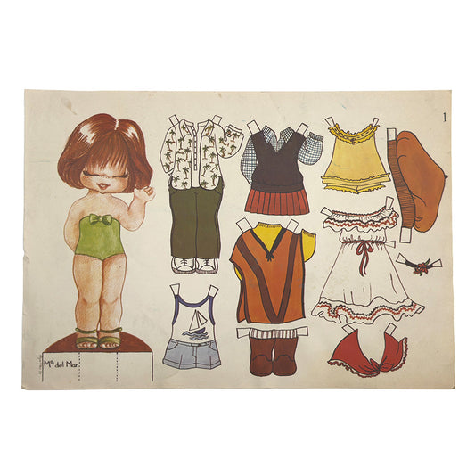 vintage paper doll - maria del mar